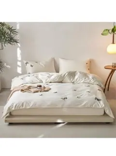 掛け布団カバー 4点セット 長繊維綿100% 高級コットンサテン