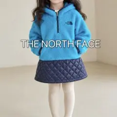 THE NORTH FACE 切り替え　ボアフリースワンピース ブルー　100