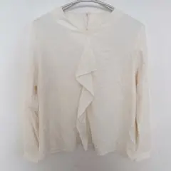 【L】ホワイトジュエル White Jewel アイボリー ラップシャツ 長袖