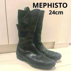 ◆最終◆MEPHHSTO ミドルブーツ バイカーブーツ 24 ブラックのサムネイル