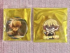 鬼滅の刃　我妻善逸　セット売り　缶バッジ　アクリルキーホルダー