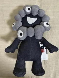 新品　大阪万博 黒ミャクミャク EDWIN ぬいぐるみ　黒デニム　大