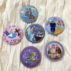 ディズニー　刺繍缶バッジ 6個セット