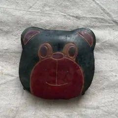 本革　小銭入れ財布　くま　レトロ