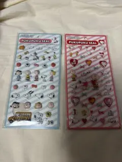 PEANUTS スヌーピー ぷくぷくシール 2枚セット 新品未開封