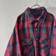 希少 90s チェック柄 フランネルシャツ vintage L相当
