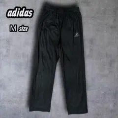 adidas フリースジョガーパンツ 黒 裏起毛 ロゴ刺繍 US/M