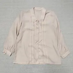 ベージュ 長袖シャツ レギュラーカラー