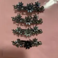 花モチーフ ヘアピン 4個セット