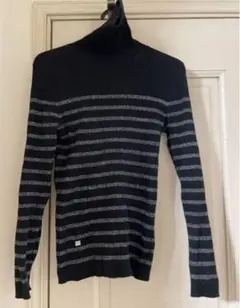 RalphLauren ラルフローレン　タートル　ニット　ボーダー　ラメ　冬服