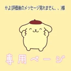 かよ(評価後のメッセージ見れません、、)様専用ページ