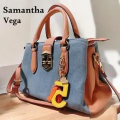【美品】サマンサベガ ハンドバッグ デニムロリス 2WAY ショルダーバッグ