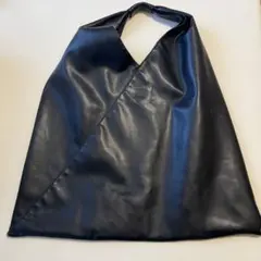 MM6 メゾンマルジェラ 黒 フェイクレザー バッグ