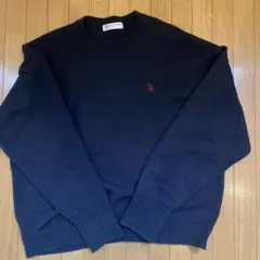 U.S. POLO ASSN. ネイビー クルーネックニット