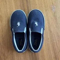 POLO ネイビー スリッポン シューズ