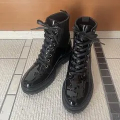gianvito rossi コンバットブーツ エナメル