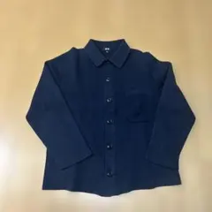 UNIQLO ミラノリブシャツカーディガン　ネイビー　S