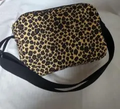 ★値下げ【ハンドメイド】ふわふわ通園バッグ/ヒョウ柄