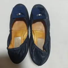 LANVIN フラットシューズ バレエシューズ ネイビー22.5センチのサムネイル