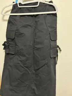 レディース　カーゴスタイル ブラックスカート　フリーサイズ