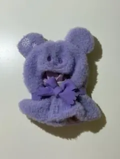 ディズニー　シークレットポンチョ　紫色　ミッキー　雪だるま　ディズニーストア