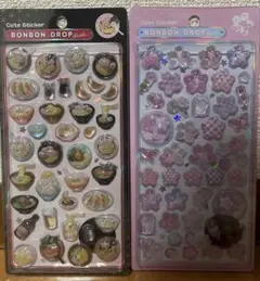 【正規品】ボンボンドロップシール　和柄　ラーメン　桜　2枚セット