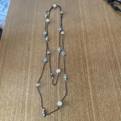 ロングネックレス 天然石 ビーズデザイン