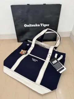 新品未使用　Onitsuka Tiger トートバッグ ネイビー