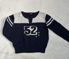 COMME CA ISM 110トレーナー ネイビー/グレー　セーター　ニット