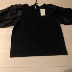 新品 COLZA パフスリーブ カットソー ブラック