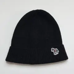 Paul Smith ポールスミス ニット キャップ ビーニー 帽子 ロゴ 黒