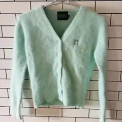 [ヴィンテージ]DKNY ミントグリーン カーディガン　希少アンゴラ素材使用