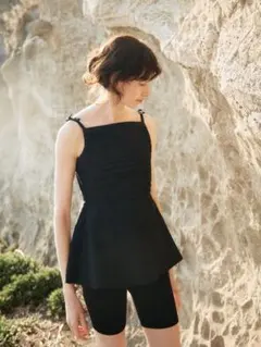 L'AUBE BLANC Layered Sculpt Peplum Topのサムネイル