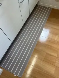 キッチンマット ストライプ柄 ブラウン系 ロング