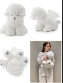 新品タグ付！ジェラートピケ★ビションフリーゼぬいぐるみティッシュカバージェラピケ