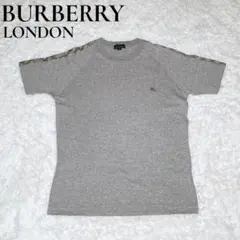 BURBERRY LONDON バーバリー グレー 金チェック柄 半袖 Tシャツ