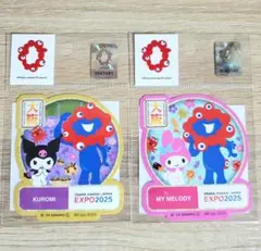 大阪万博限定 サンリオ×ミャクミャク コラボステッカー クロミ＆マイメロ セット