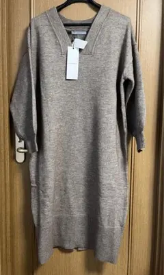 ニッセン Vネック ニットワンピース Mサイズ