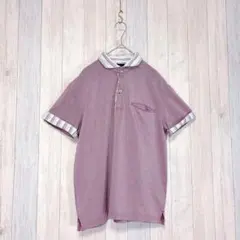 【DeuxCONCEPTLABO】半袖ポロシャツ トップス 綿混 紫 L