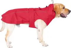 犬 レインコート カッパ ペット雨具 防水 撥水 防風 梅雨対策 レッド Lのサムネイル