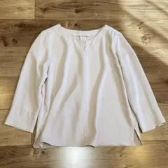 【美品】NATURAL BEAUTY BASIC 洗える 七分袖ブラウス M