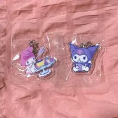 サンリオキャラクターズティータイムアクリルキーホルダー(マイメロディ・クロミ)