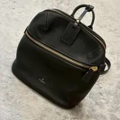 Pelle Borsa ペレボルサ レザーリュック シボ革 ブラック CG65のサムネイル