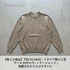 【イタリア製】TRUSSARDIトラサルディ ウール100% ニット セーターM