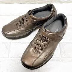 人気❣️アシックス ウォーキングシューズ pedaleブロンズ 22.5cm EEのサムネイル