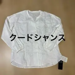 クードシャンス ブラウス　白　透け感あり　L 新品タグ付きのサムネイル