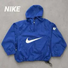90's NIKE ナイキ ビックスウォッシュ 両面 プリント ハーフジップ