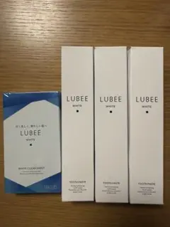 LUBEE WHITE ルビーホワイト 歯磨き粉3本 おまけホワイトシート1つ