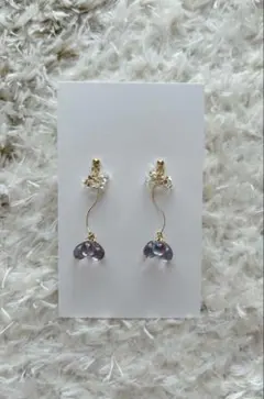 ♡ハンドメイド♡ビジューピアスorイヤリング№592ファルファーレ