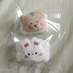新品未使用　クマさん　ウサギさん　マスコット付リストバンド　2個セット